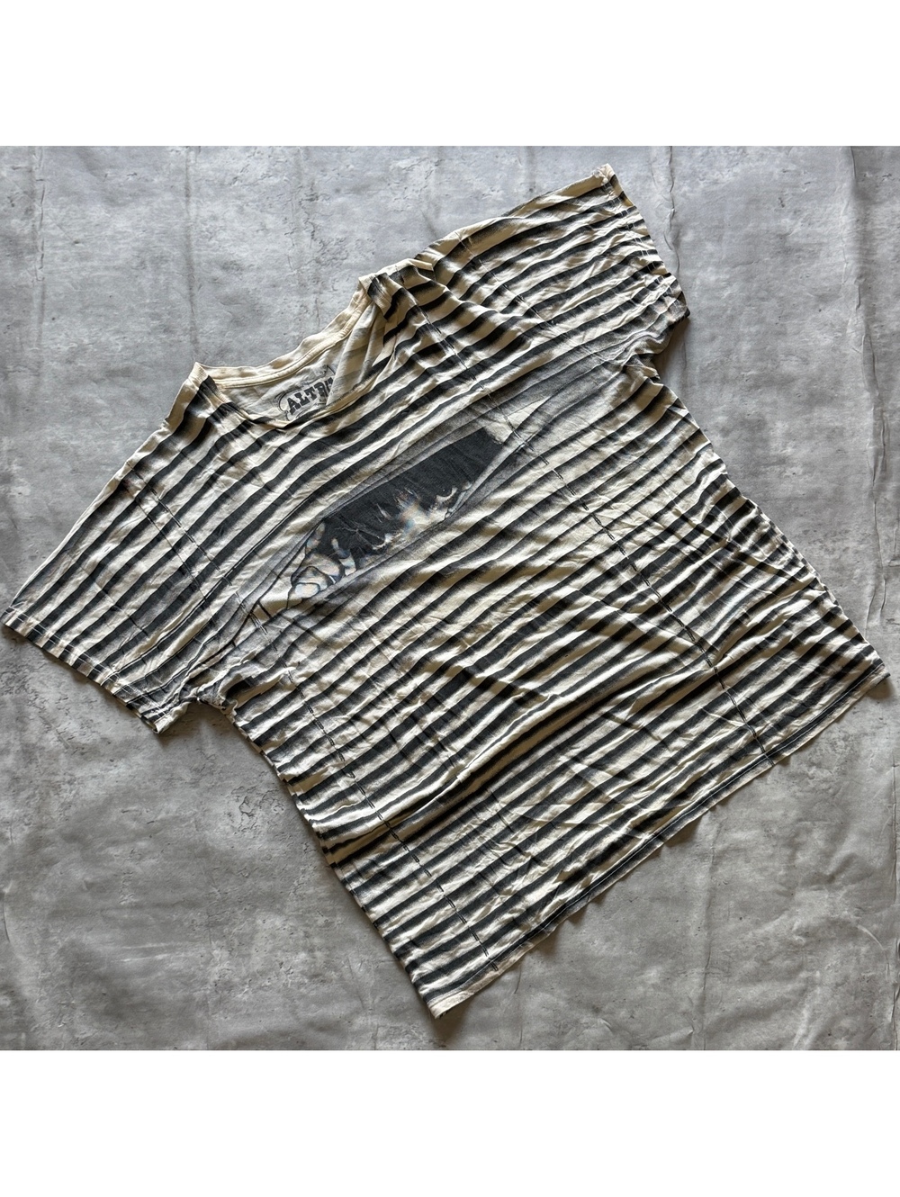 ARCHIVE LE Altru Apparel Sneak Peek Striped Tee Size XL